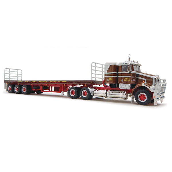 1:64 scale Kenworth Hayes Haulage Freight Semi - Flatbed