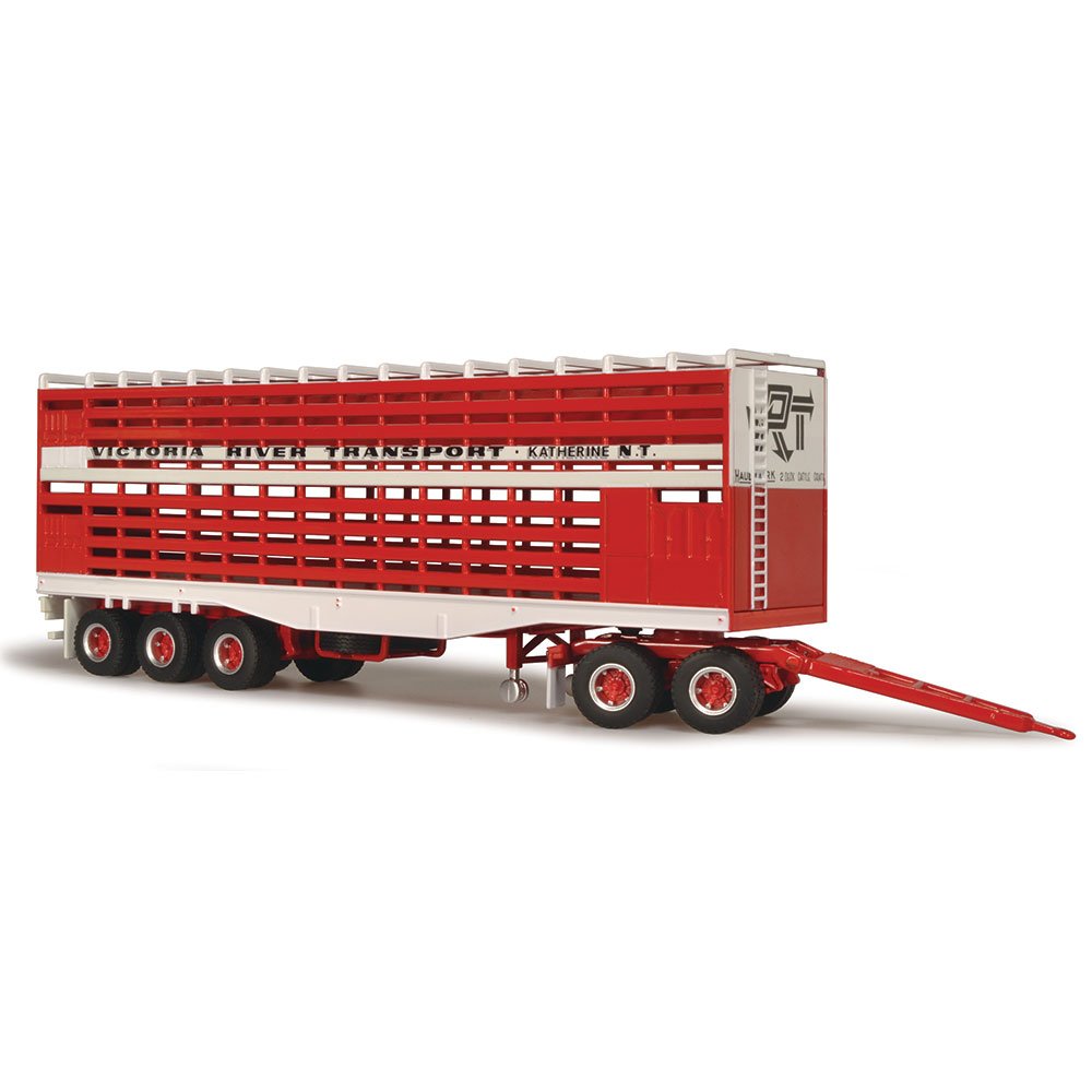 1:64 scale Victoria River Transport Livestock Trailer with Dolly