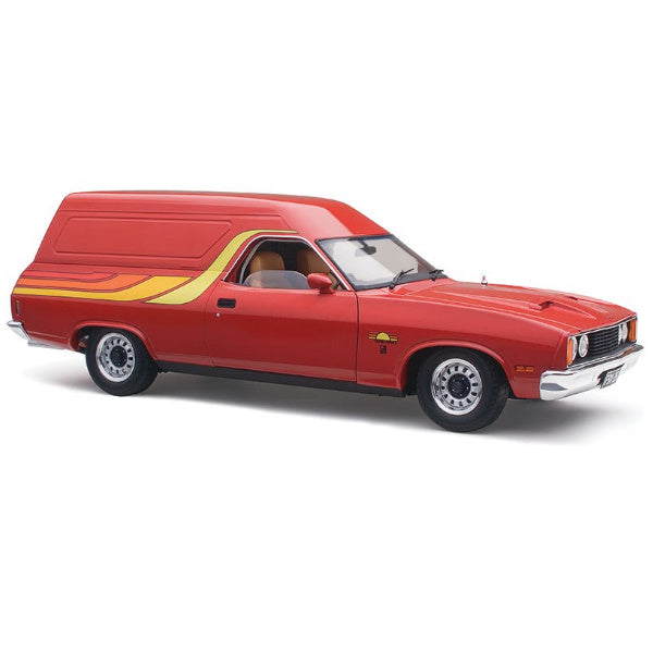 1:18 scale Ford XC Sundowner Panel Van Flame Red
