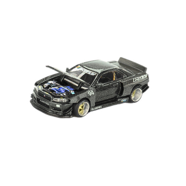 1:64 scale Nissan Skyline GT-R (R34) Kaido Works GReddy V2