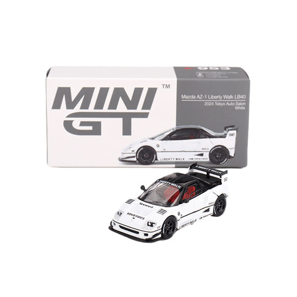 1:64 scale Mazda AZ-1 Liberty Walk LB40 White 2024 Tokyo Auto Salon