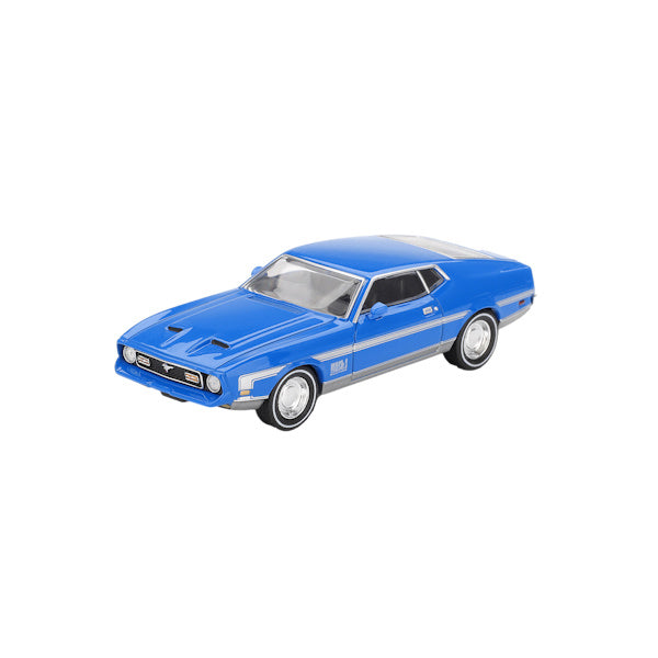 1:64 scale Ford Mustang Mach 1 Grabber Blue