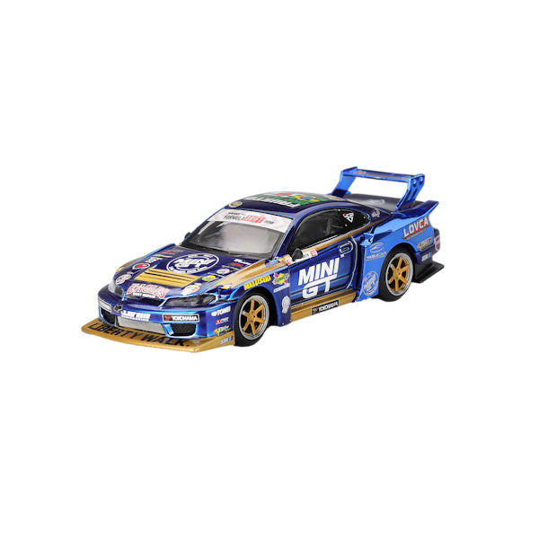 1:64 scale Nissan Silvia (S15) LB-Super Silhouette #555 Team MINI GT Liberty Walk 2025 Formula Drift