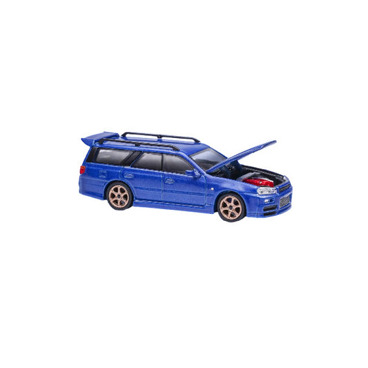 1:64 scale Nissan Stagea R34 Bayside Blue