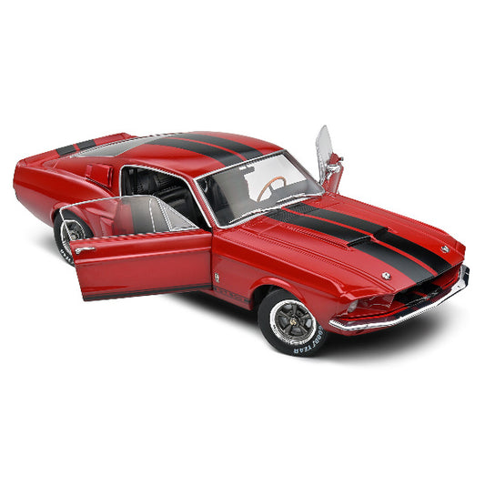 1:18 scale 1967 Shelby GT500 Burgundy Red with Black Stripes
