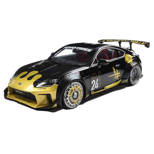 1:18 scale 2024 Toyota GR86 Liberty Walk Body Kit Black & Gold