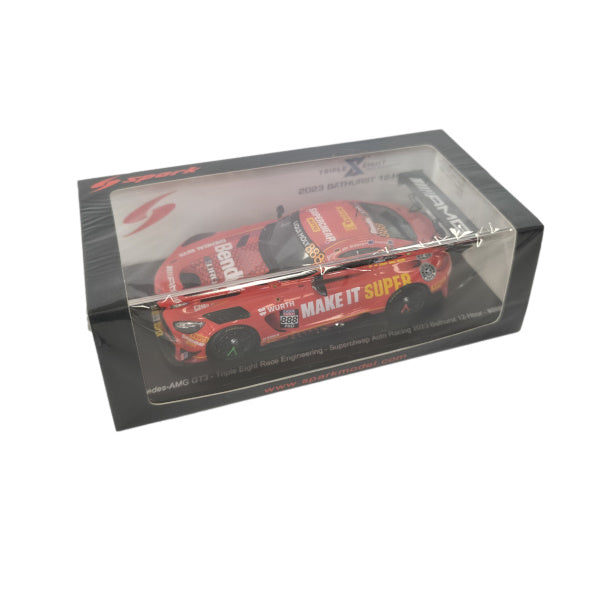 1:43 scale Supercheap Auto Racing #888 Mercedes-AMG GT3 2023 Bathurst 12 hour 5th place