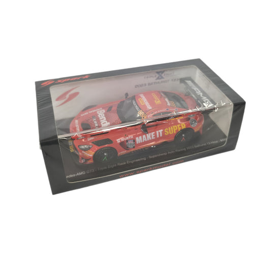 1:43 scale Supercheap Auto Racing #888 Mercedes-AMG GT3 2023 Bathurst 12 hour 5th place