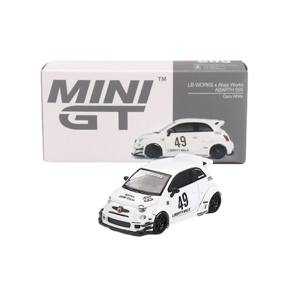 1:64 scale LB-WORKS x Abas Works ABARTH 595 Gara White