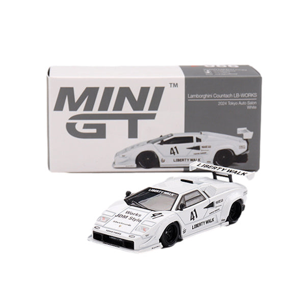 1:64 scale Lamborghini Countach LB-WORKS White 2024 Tokyo Auto Salon
