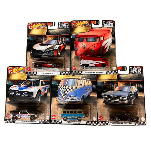 1:64 scale Hot Wheels Premium Boulevard 2022 Mix 1 Set
