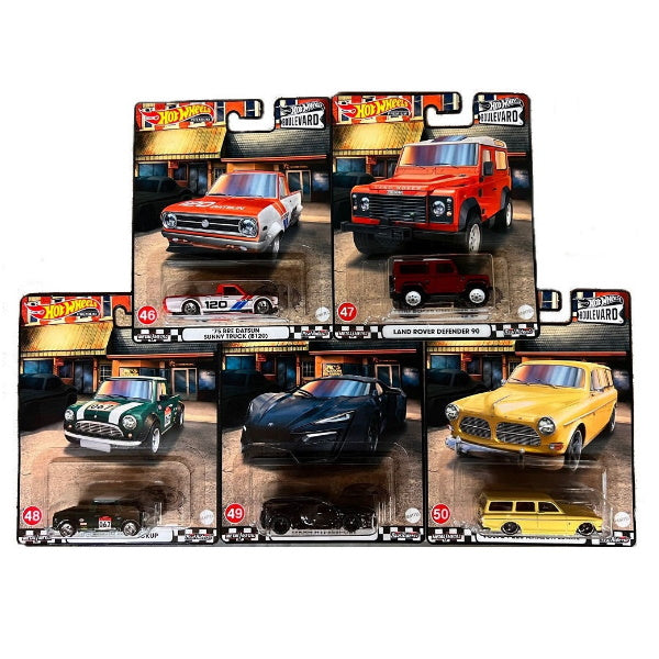 1:64 scale Hot Wheels Premium Boulevard 2022 Mix 2 Set