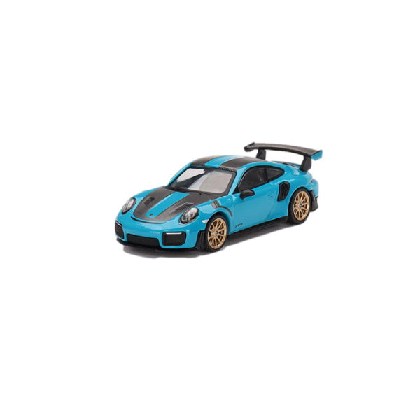 1:64 scale Porsche 911 GT2 RS Weissach Package Miami Blue