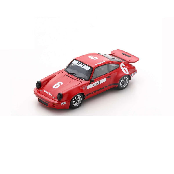 1:43 scale A.J. Foyt #6 Porsche 911 RS 3.0 1974 IROC Daytona 6th place