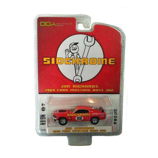 1:64 scale Jim Richards #102 Sidchrome 1969 Ford Mustang