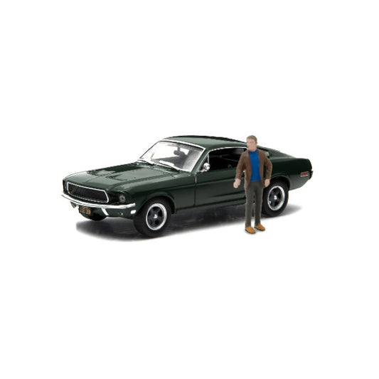 1:43 scale Steve McQueen "Bullitt" 1968 Ford Mustang GT with Figurine