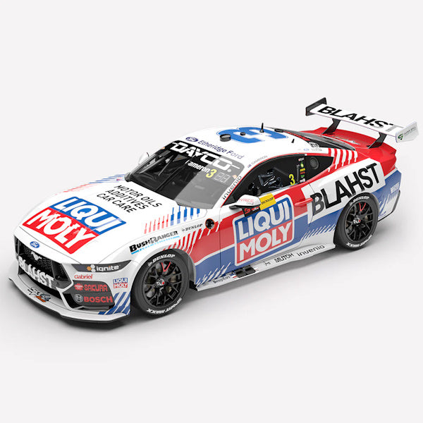 1:43 scale Aaron Cameron #3 Liqui Moly BLAHST Racing Mustang GT 2026 Dunlop Sydney 500 Race 1 Runner-Up