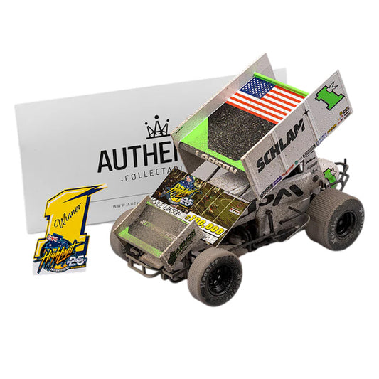 1:18 scale Kyle Larson #1K Jason Pryde Motorsport #1K Sprintcar 2024 High Limit International Perth Winner Dirty Version