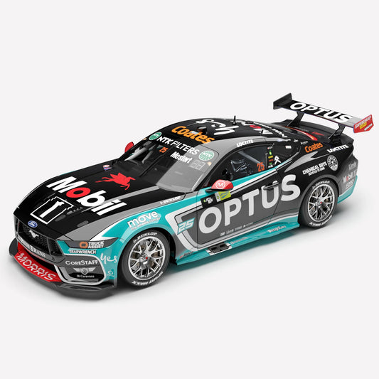 1:43 scale Chaz Mostert #25 Mobil 1 Optus Racing Mustang GT 2025 Repco Supercars Championship Winner