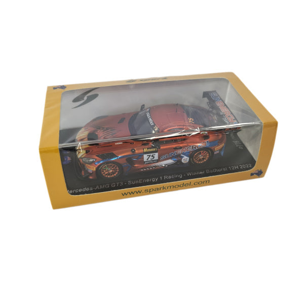 1:43 scale SunEnergy 1 Racing #75 Mercedes-AMG GT3 2022 Bathurst 12 Hour Winner