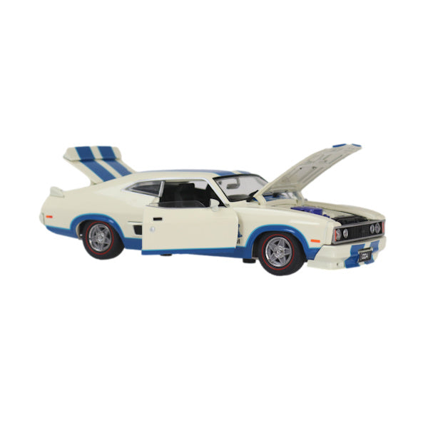1:32 scale Ford XC Falcon Cobra Option 97 White with Blue Stripes