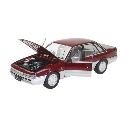 1:24 scale Holden VL Calais Burgundy/Silver