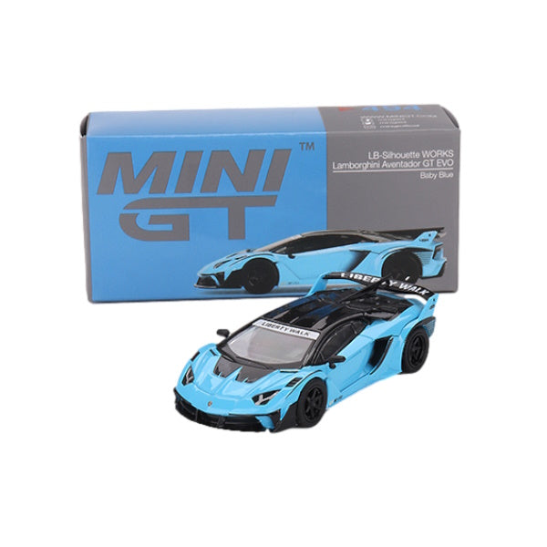 1:64 scale Lamborghini LB-Silhouette WORKS Aventador GT EVO Baby Blue