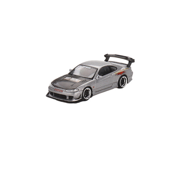 1:64 scale Nissan Silvia Top Secret (S15) Silver Red