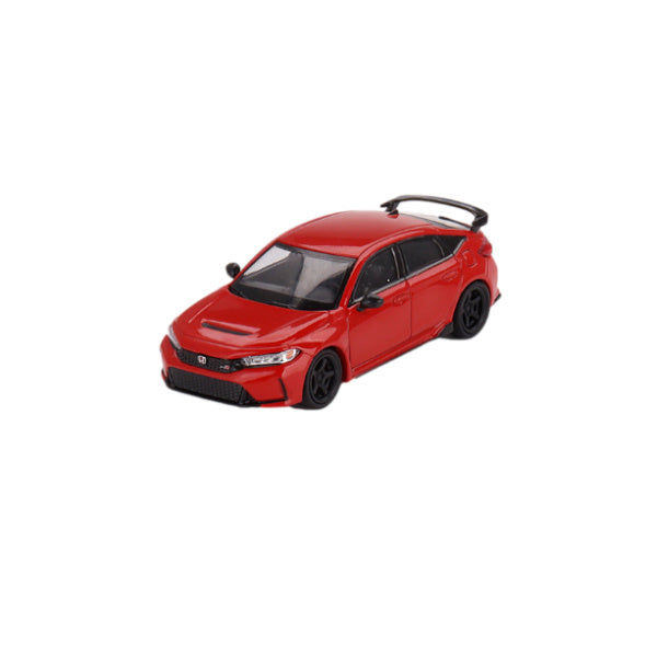 1:64 scale Honda Civic Type R Rallye Red 2023 W/ Advan GT Wheel