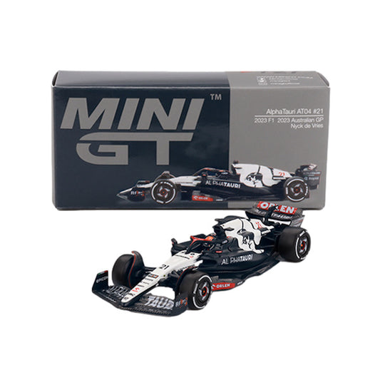 1:64 scale Nyck de Vries #21 AlphaTauri AT04 F1 2023 Australian GP
