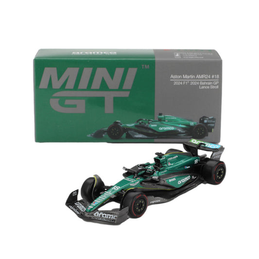 1:64 scale Lance Stroll #18 Aston Martin AMR24 2024 Bahrain GP