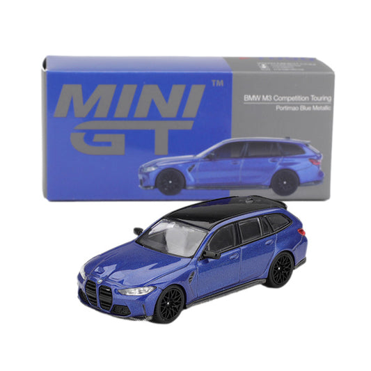 1:64 scale BMW M3 Competition Touring Portimao Blue Metallic