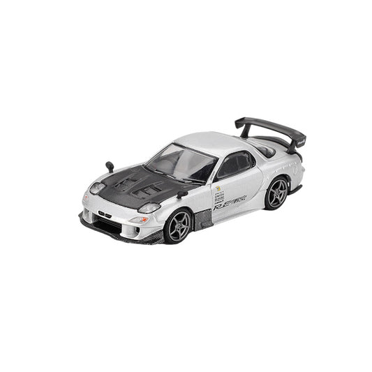 1:64 scale Mazda RX-7 RE-Amemiya Silver Metallic
