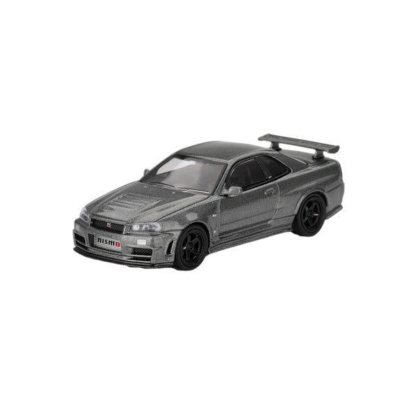 1:64 scale Nissan Skyline GT-R Dark Metal Gray (NISMO BNR34 CRS Version)
