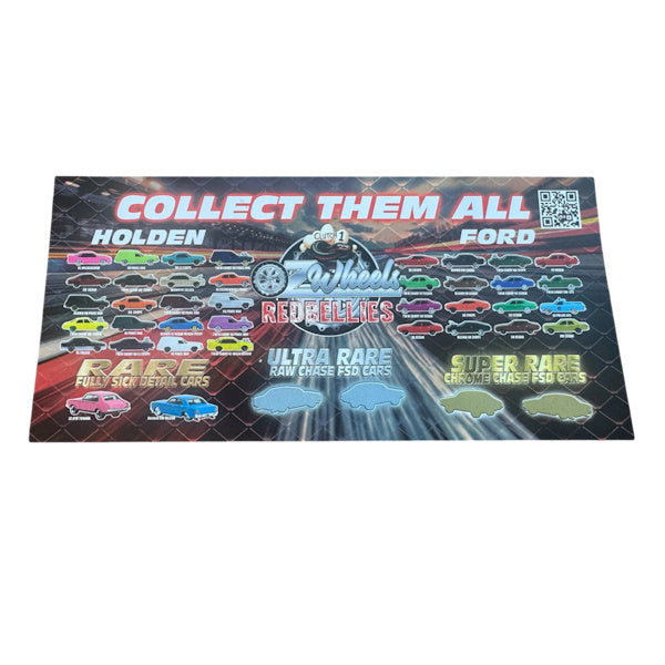 1:64 scale Oz Wheels Ford Red Bellies Mystery Boxes Plastic Chassis