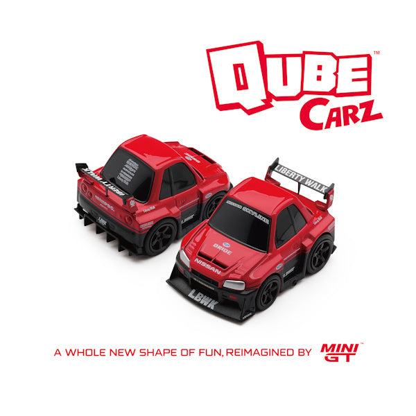 Qube Carz 1:64 scale Nissan LB-ER34 Super Silhouette SKYLINE Red/Black