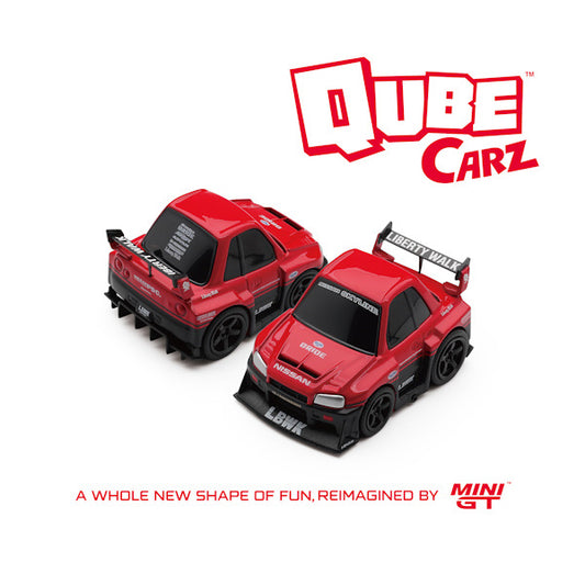 Qube Carz 1:64 scale Nissan LB-ER34 Super Silhouette SKYLINE Red/Black