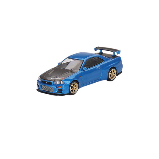 1:64 scale Nissan Skyline GT-R (R34) Top Secret Bayside Blue