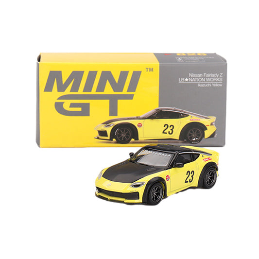 1:64 scale Nissan Z LB★NATION WORKS Ikazuchi Yellow