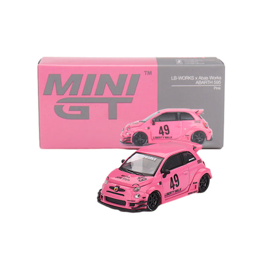 1:64 scale LB-WORKS x Abas Works ABARTH 595 Pink