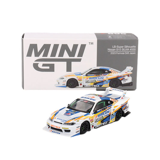 1:64 scale Nissan LB-Super Silhouette S15 SILVIA #555 2023 Formula Drift Japan