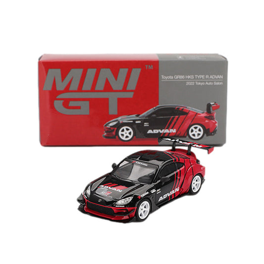 1:64 scale Toyota GR86 HKS TYPE R ADVAN 2022 Tokyo Auto Salon