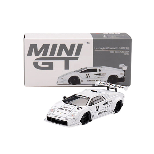 1:64 scale Lamborghini Countach LB-WORKS White 2024 Tokyo Auto Salon