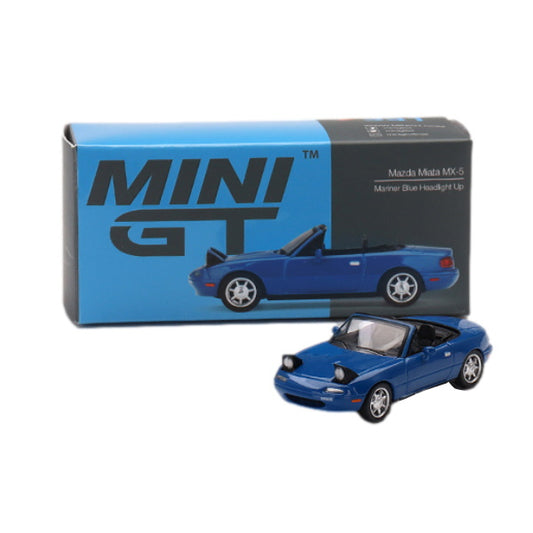 1:64 scale Mazda Miata MX-5 (NA) Mariner Blue Headlight Up LHD version