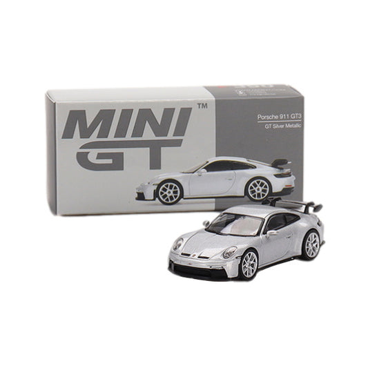 1:64 scale Porsche 911 (992) GT3 GT Silver Metallic