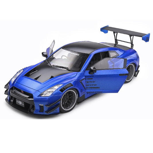 1:18 scale Nissan GT-R (R35) W/ Liberty Walk Body Kit 2.0 Metallic Blue 2020