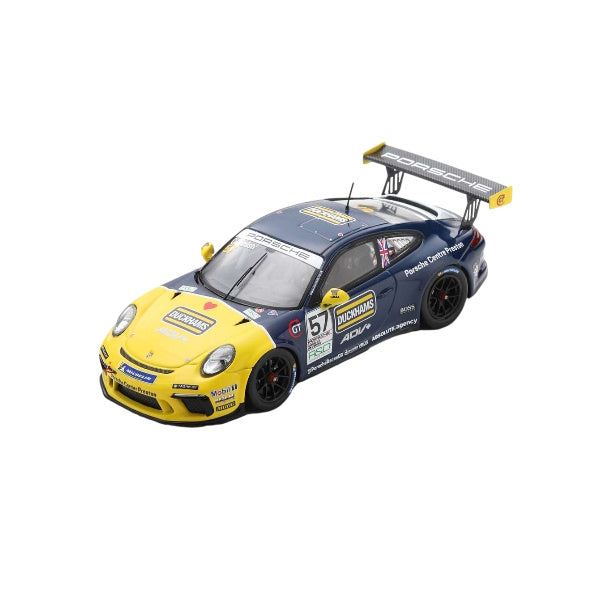 1:43 scale Dan Cammish #57 Porsche 911 GT3 Cup 2021 Porsche Carrera Cup Great Britain Champion